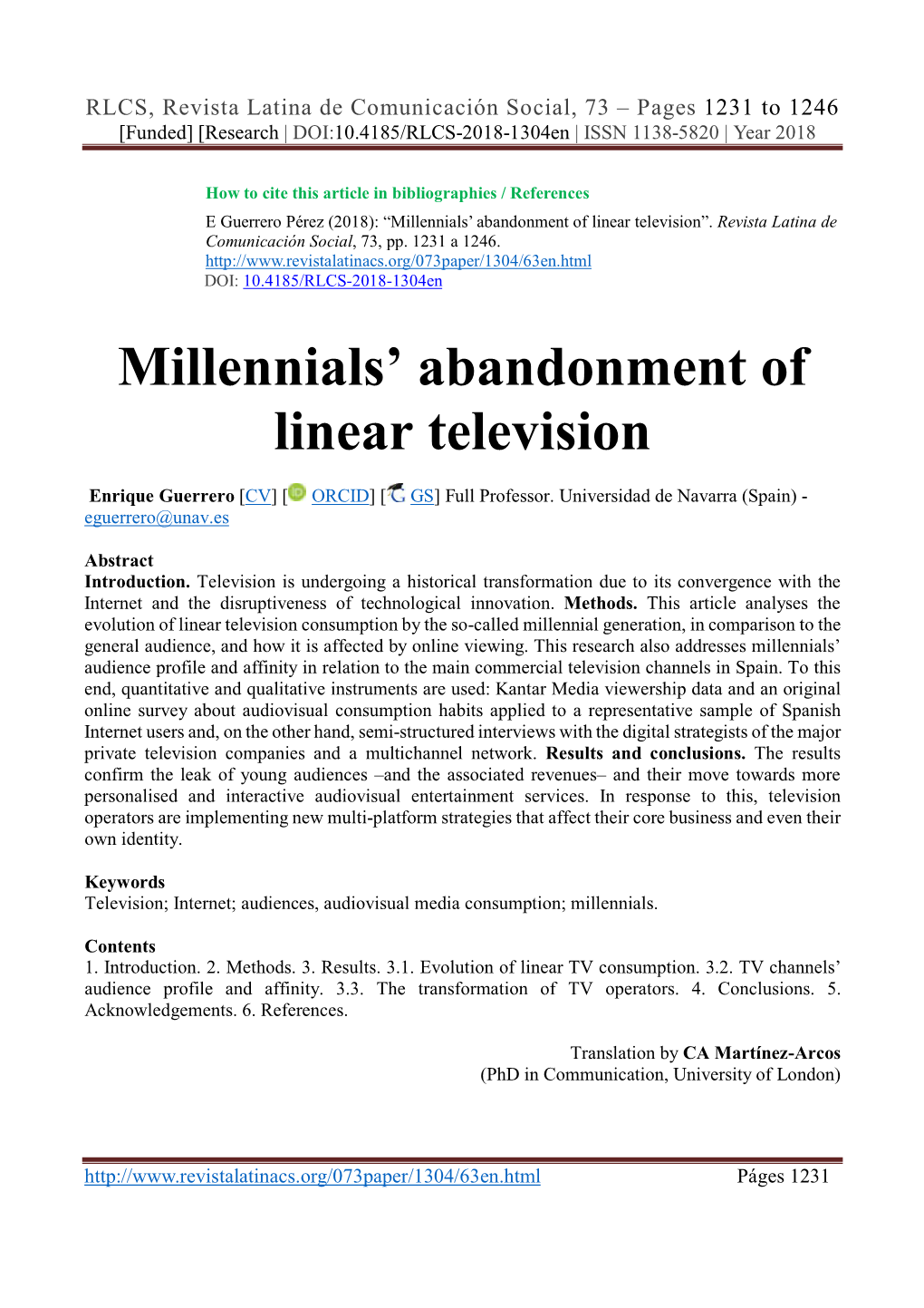 Millennials' Abandonment of Linear Television