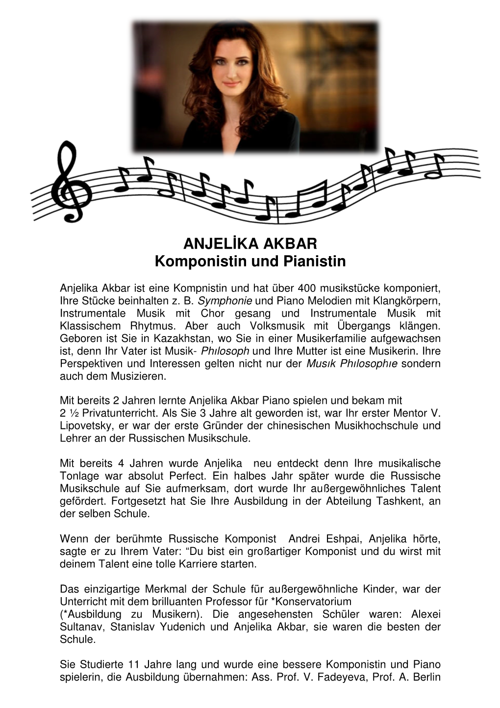 Komponistin U ANJELİKA AKBAR Komponistin Und Pianistin