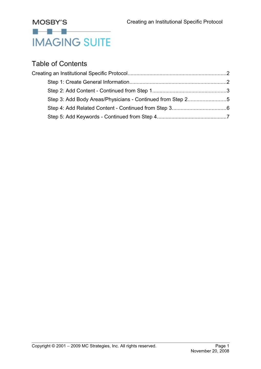 Creating an Institutional Specific Protocol 2