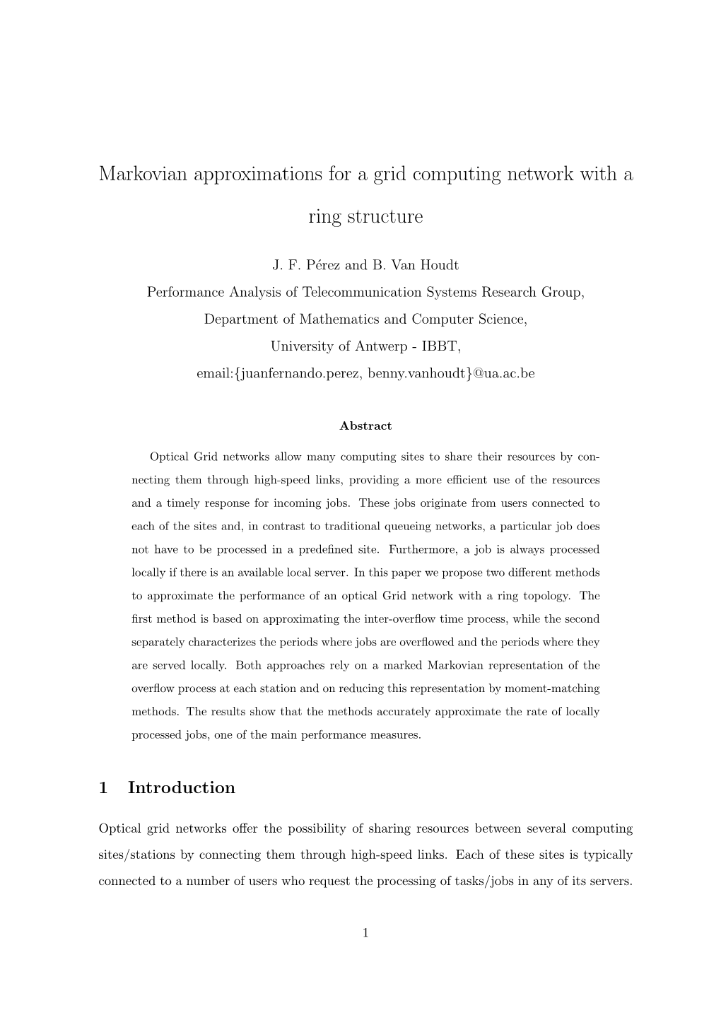 Markovian Approximations for a Grid Computing Network with a Ring