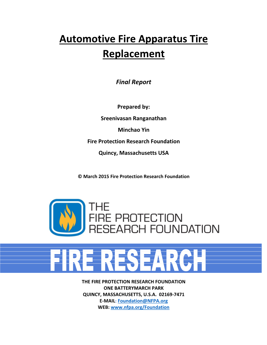 Automotive Fire Apparatus Tire Replacement