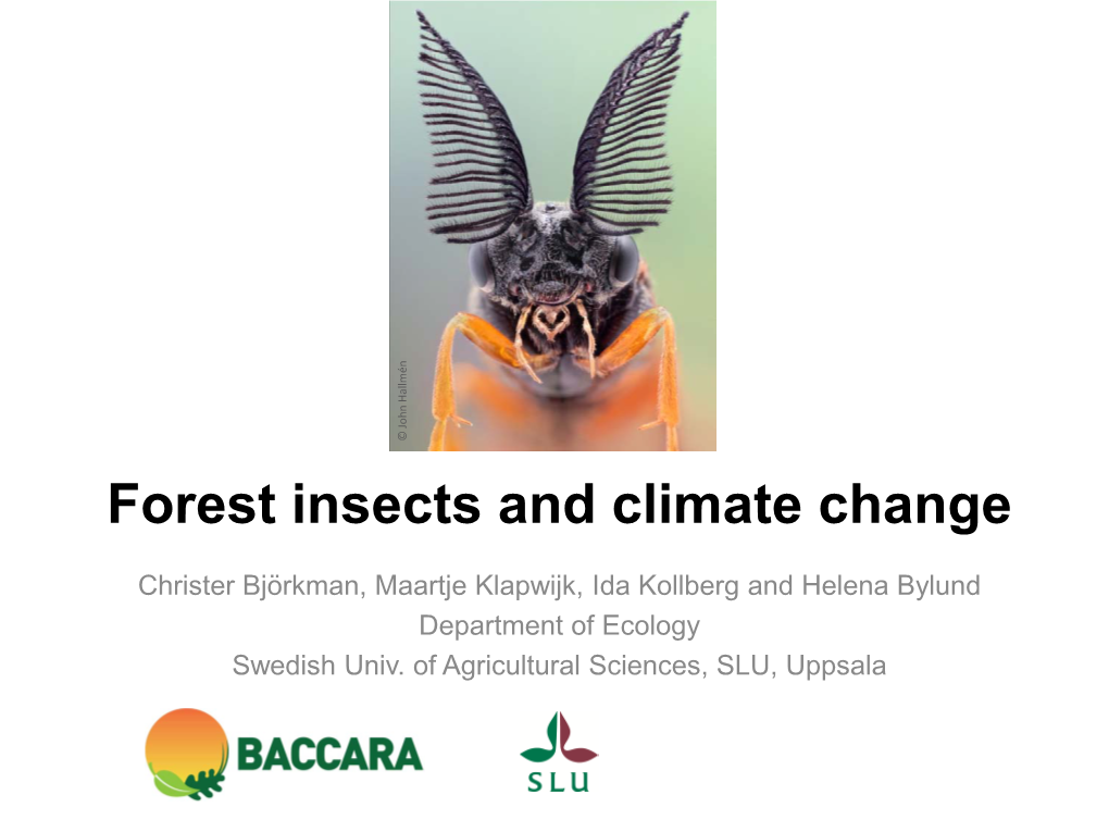 Counteracting Climate Change: Manipulation of Host Plant