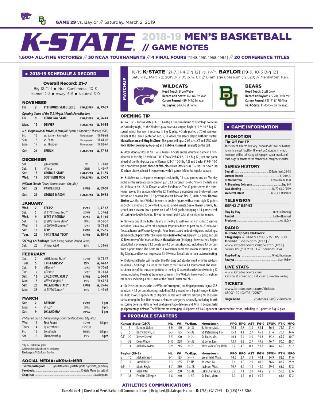 2018-19 Men's Basketball