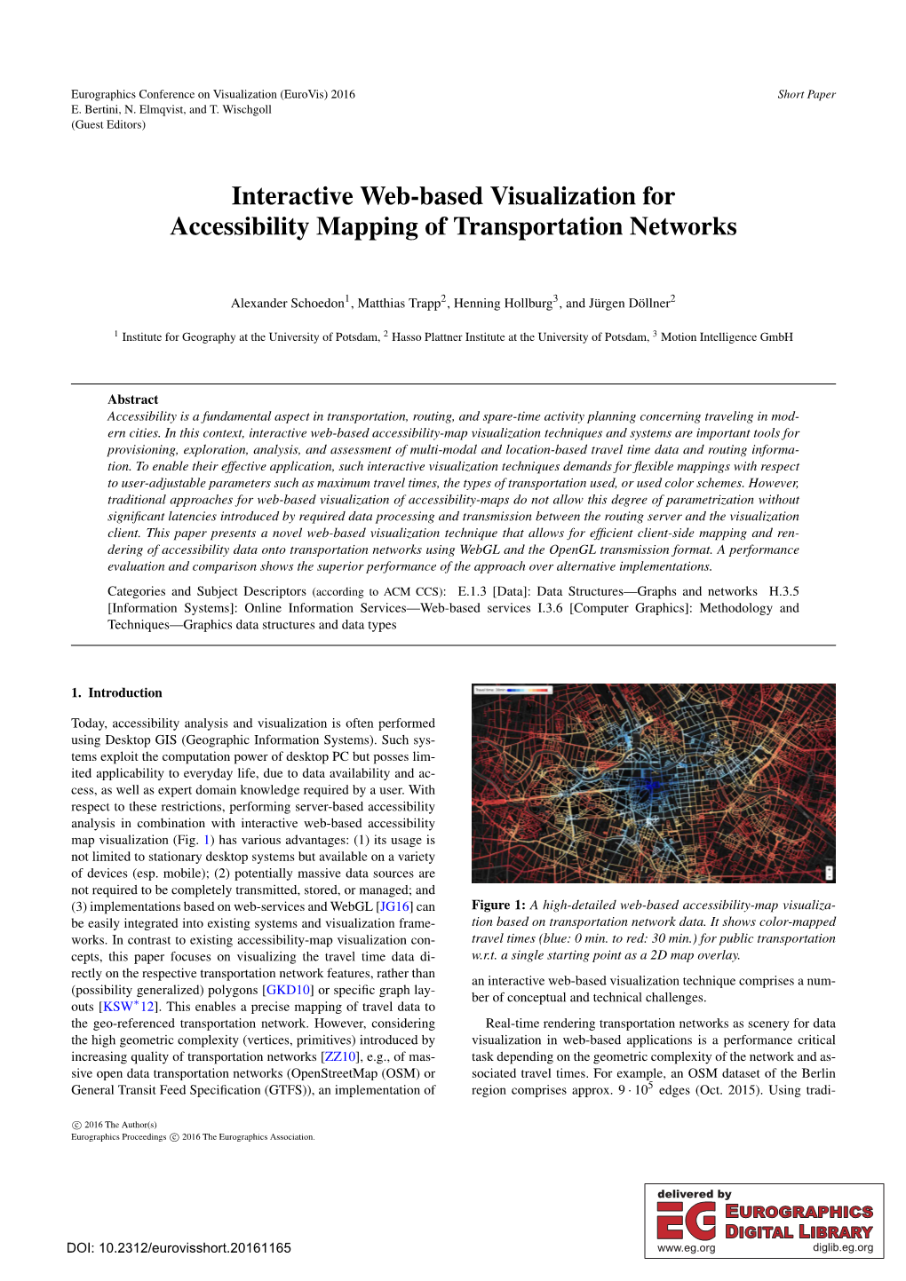 Interactive Web-Based Visualization for Accessibility Mapping of Transportation Networks