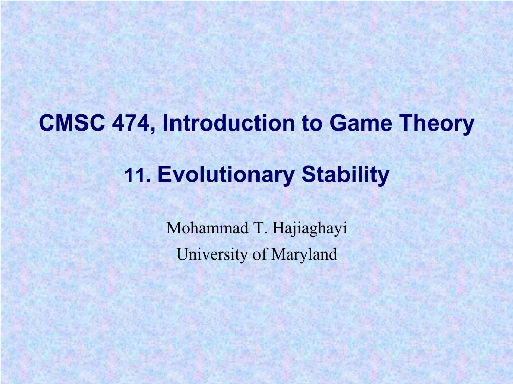 Evolutionary Stability and Nash Equilibria