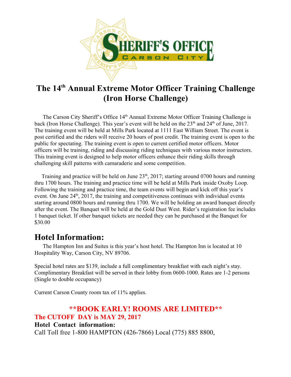 The 14Th Annual Extreme Motor Officer Training Challenge