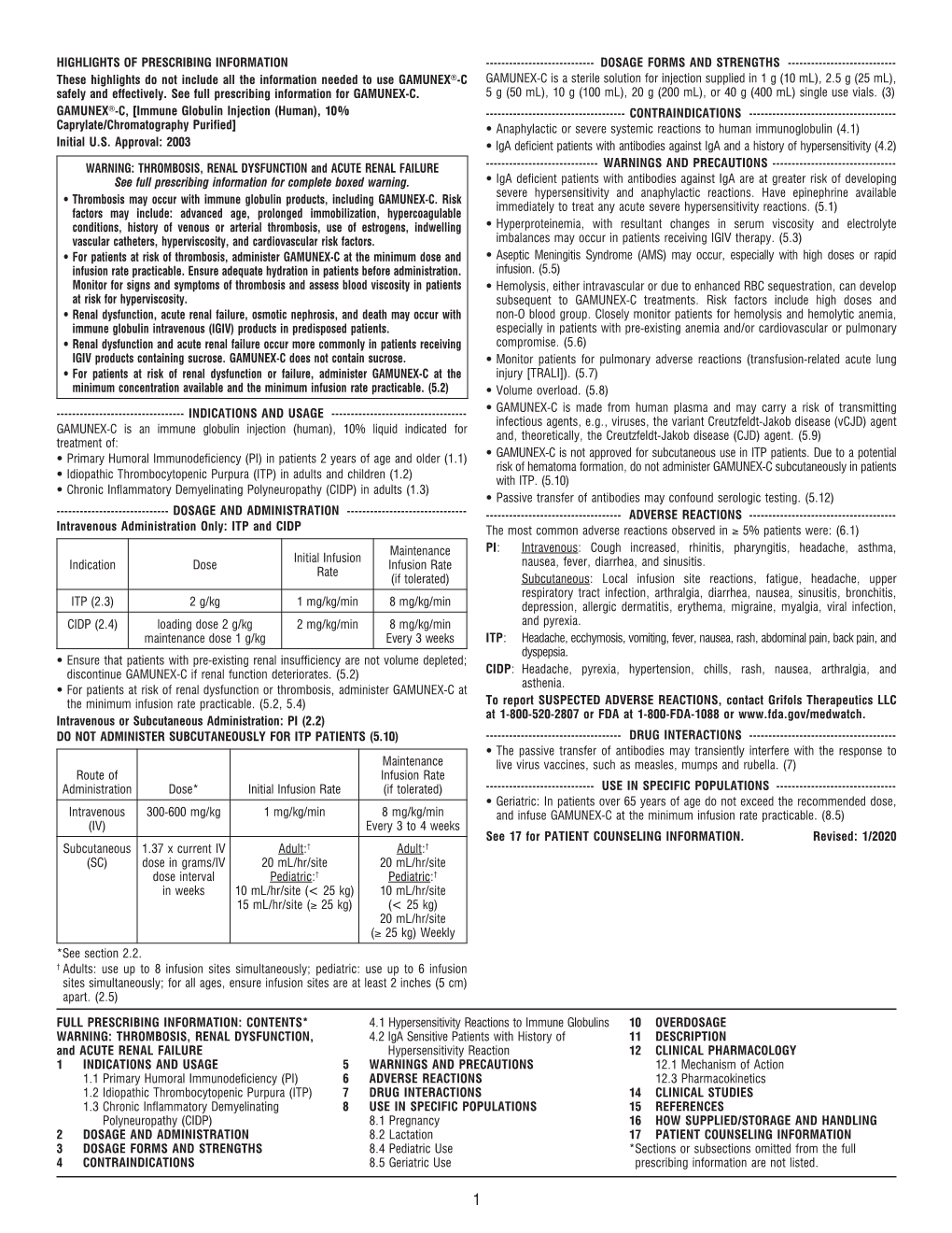 Highlights of Prescribing Information