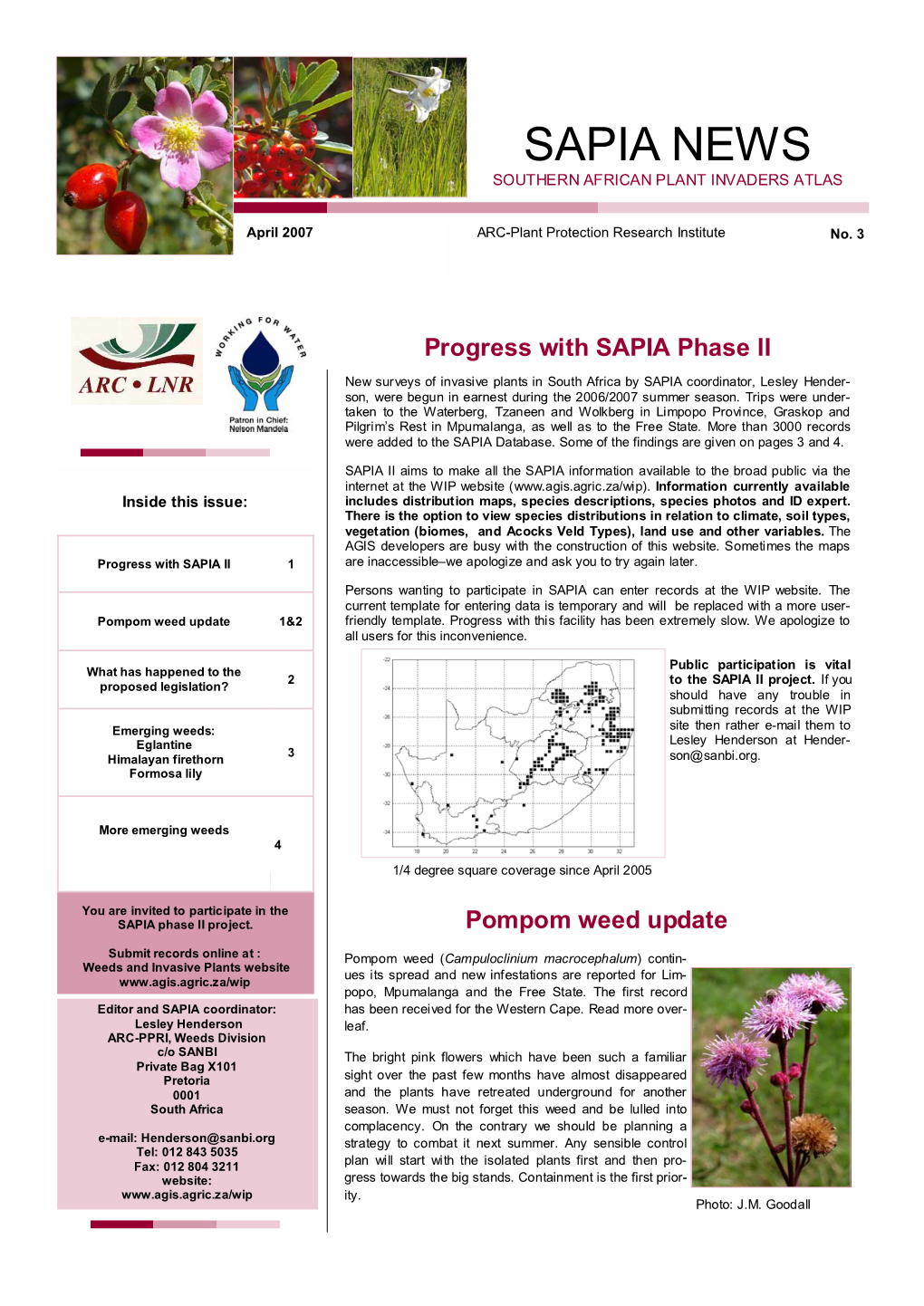 SAPIA Newsletter No. 3