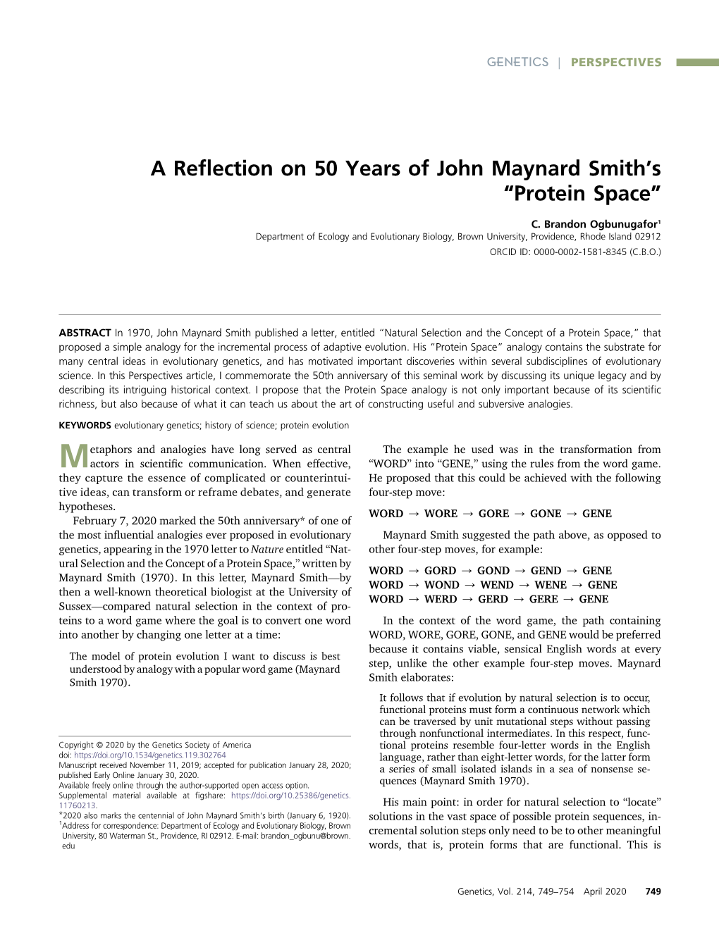 A Reflection on 50 Years of John Maynard Smith's