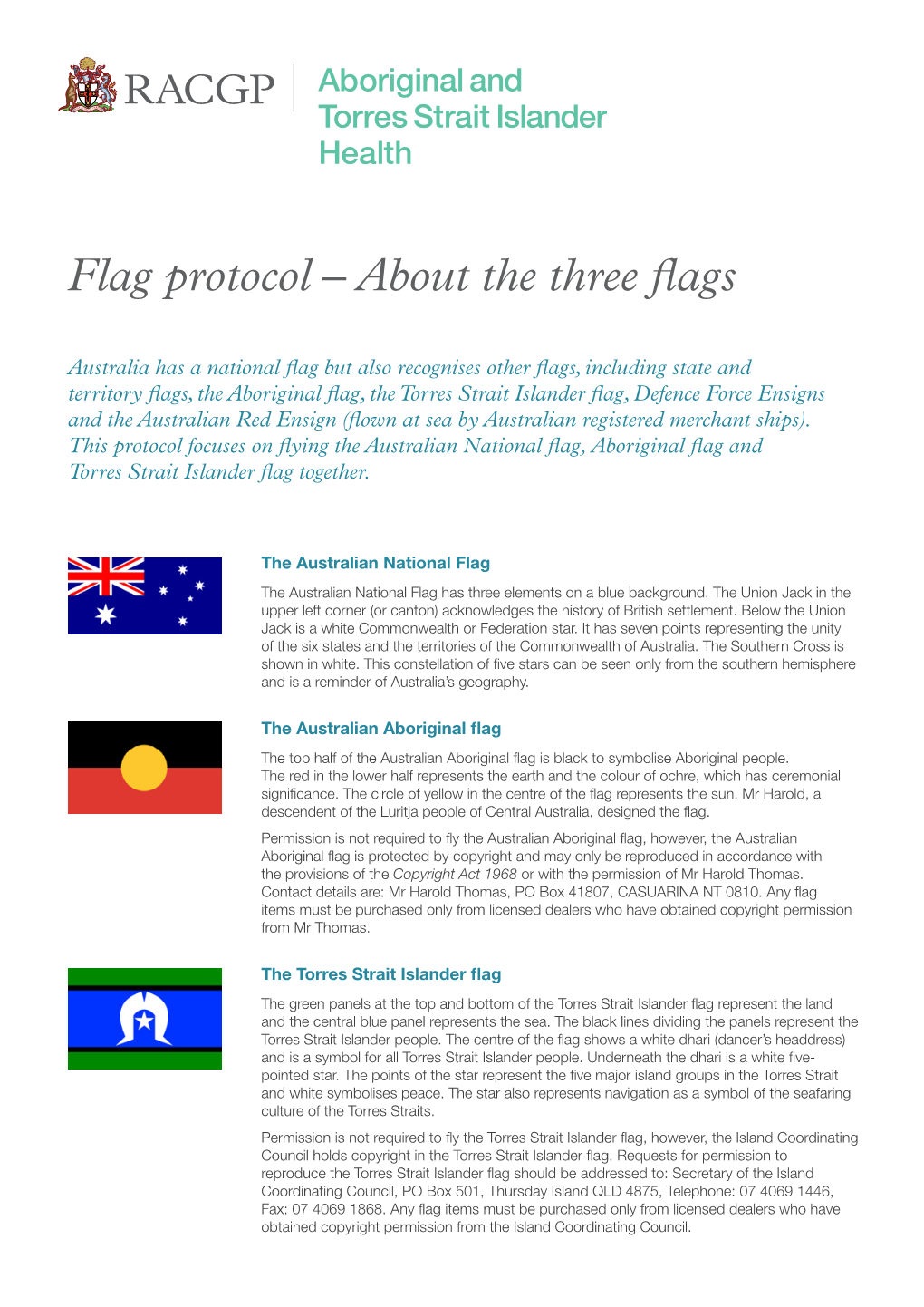 Flag Protocol – About the Three Flags