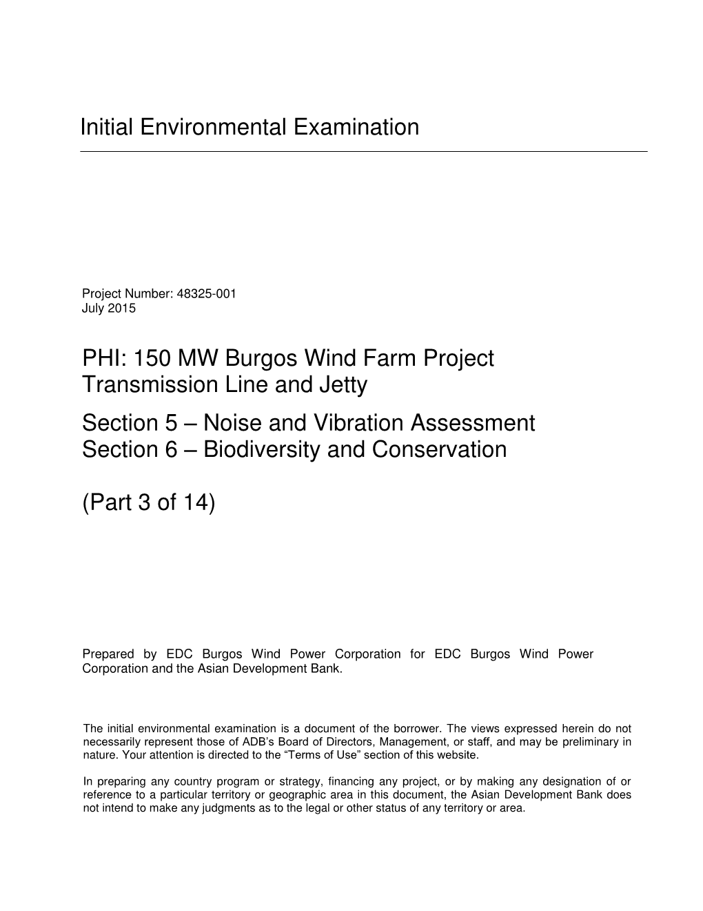 48325-001: 150 MW Burgos Wind Farm Project