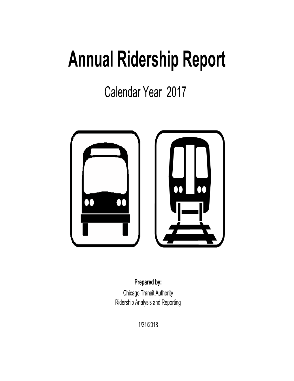 Annual Ridership Report Calendar Year 2017