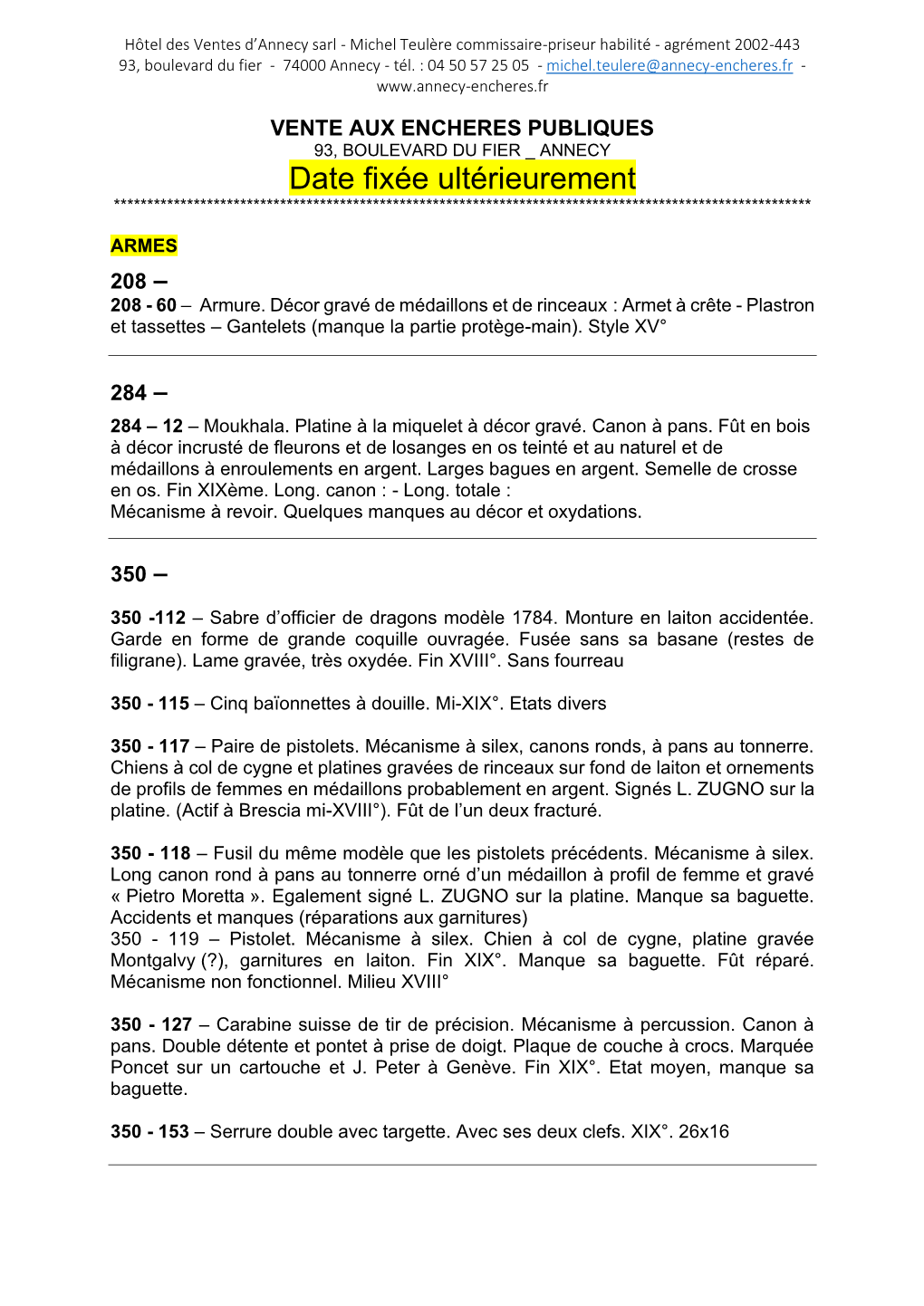 Date Fixée Ultérieurement *********************************************************************************************************