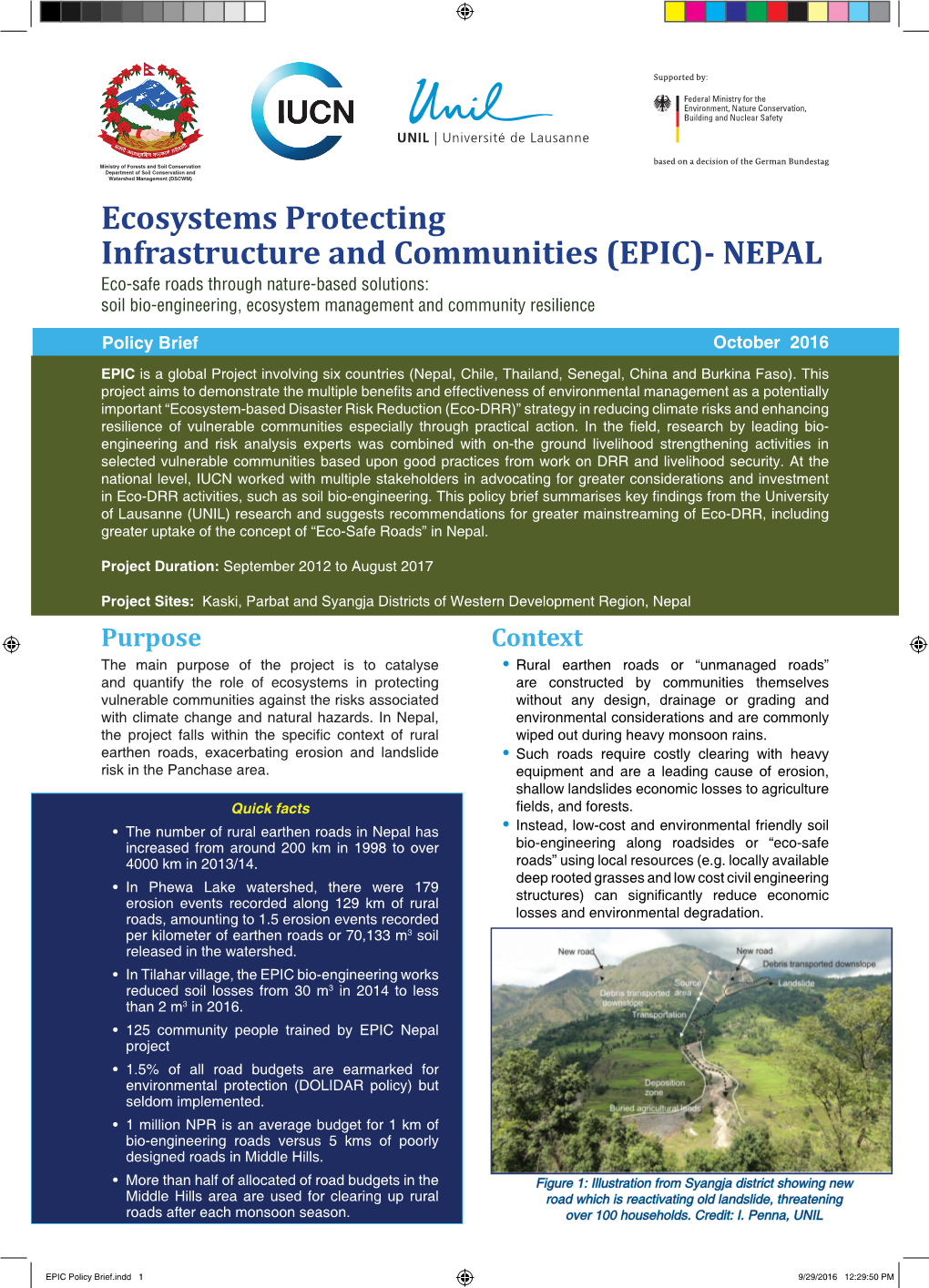 Ecosystems Protecting Infrastructure and Communities (EPIC)- NEPAL