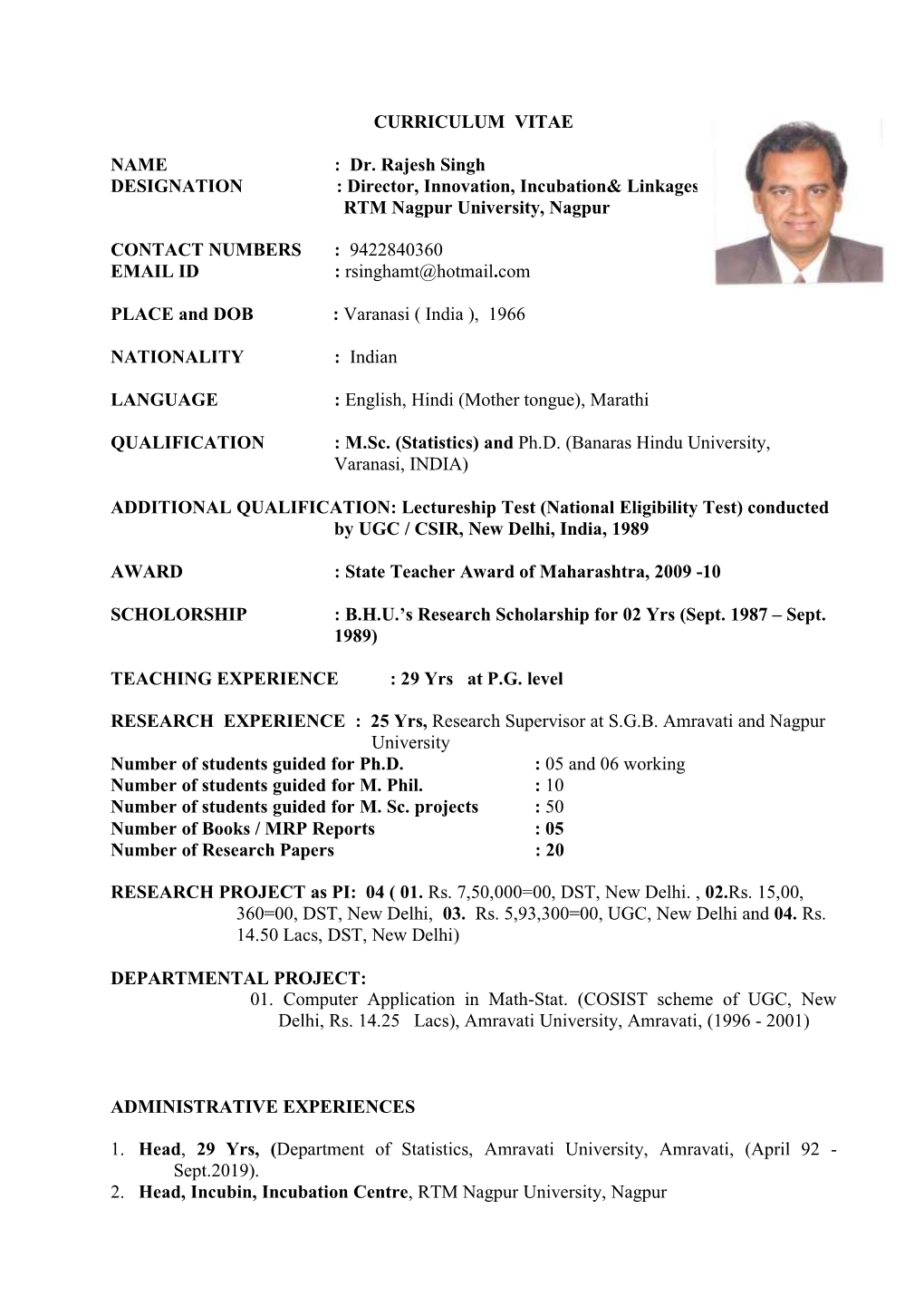 CV Rajesh Singh 01012021.Pdf