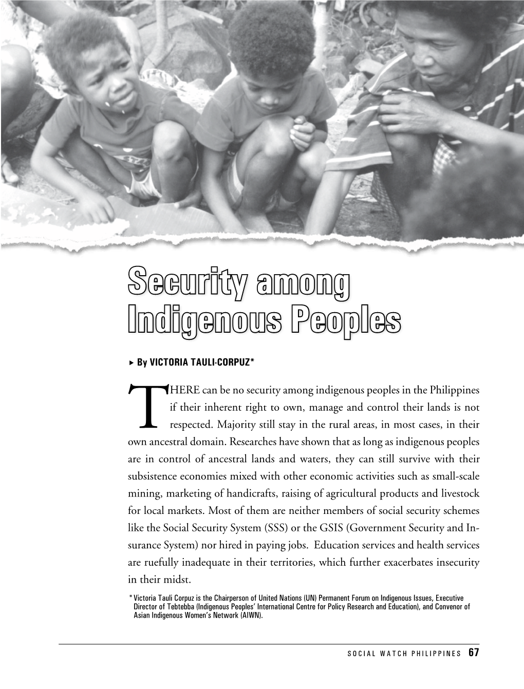 Security Among Indigenous Peoples