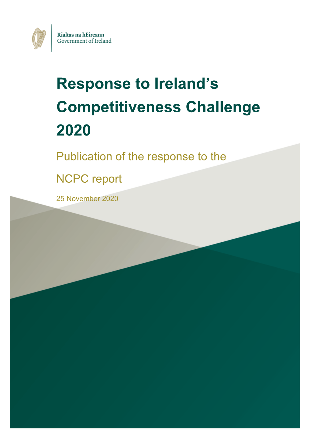 Response to Ireland's Competitiveness Challenge 2020