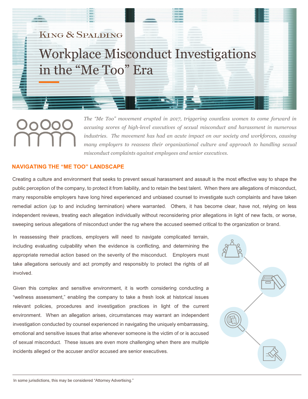 Workplace Misconduct Investigations in the “Me Too”