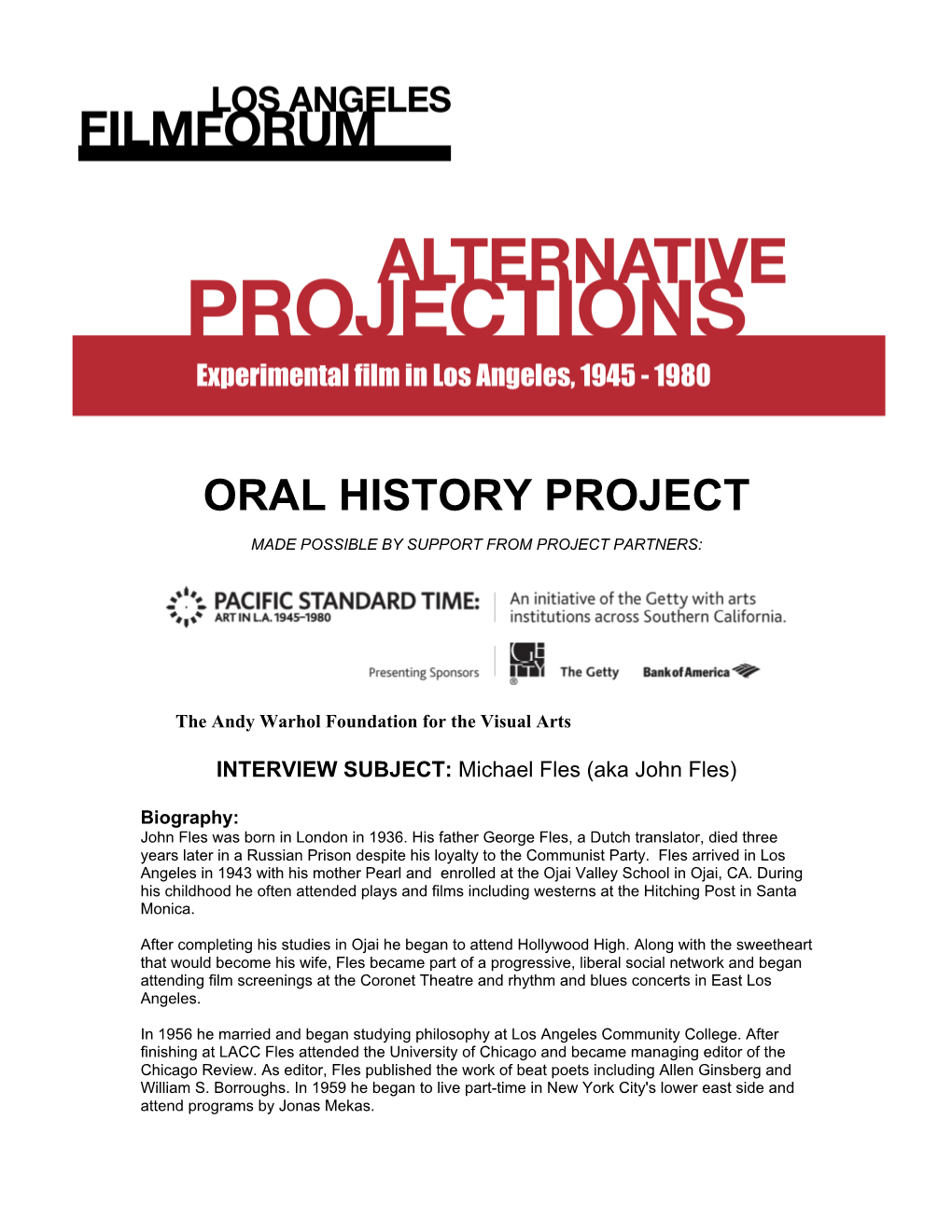 Oral History Project