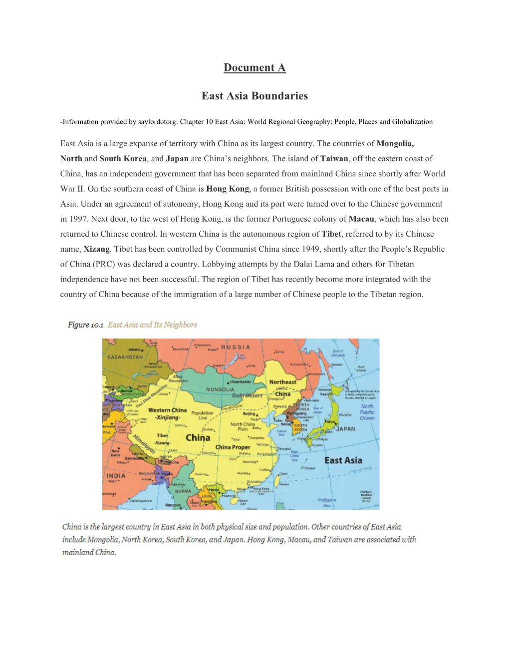 Document a East Asia Boundaries