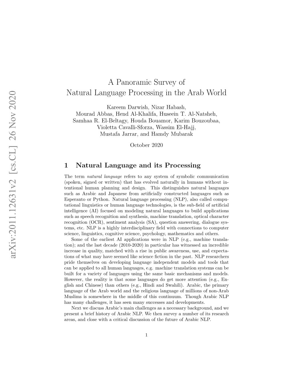 Arxiv:2011.12631V2 [Cs.CL] 26 Nov 2020