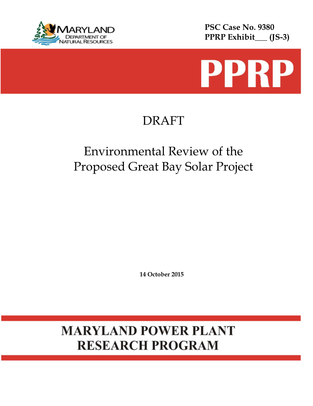 DRAFT Environmental Review of the Proposed Great Bay Solar Project