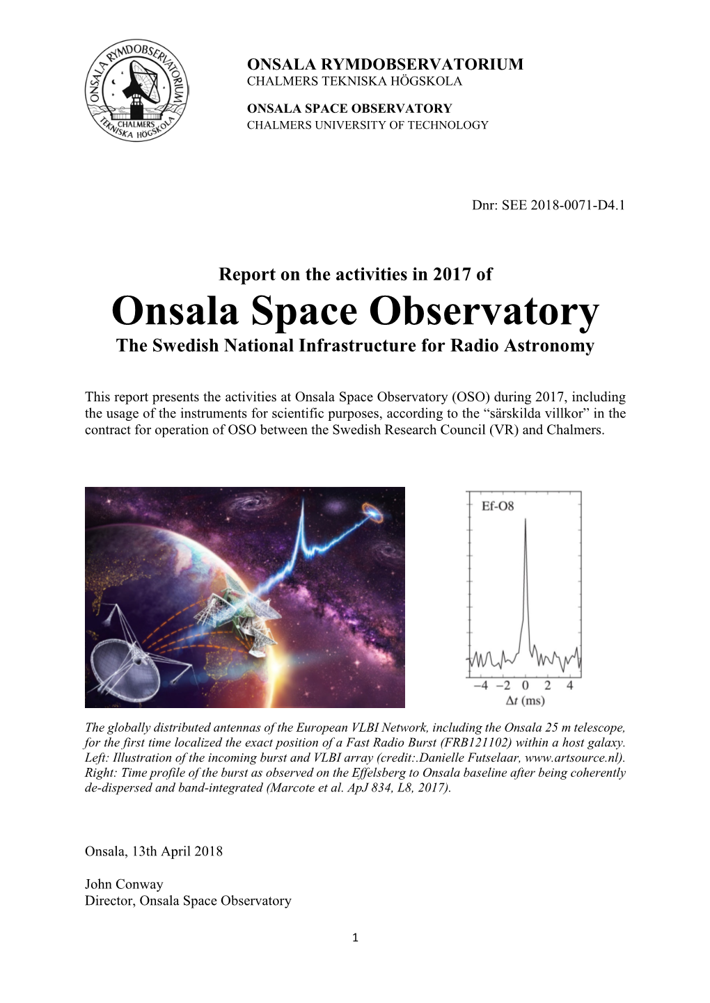 Onsala Space Observatory Chalmers University of Technology