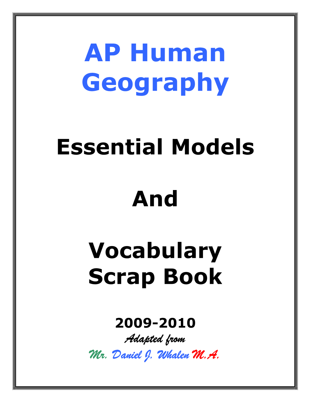 AP Human Geography