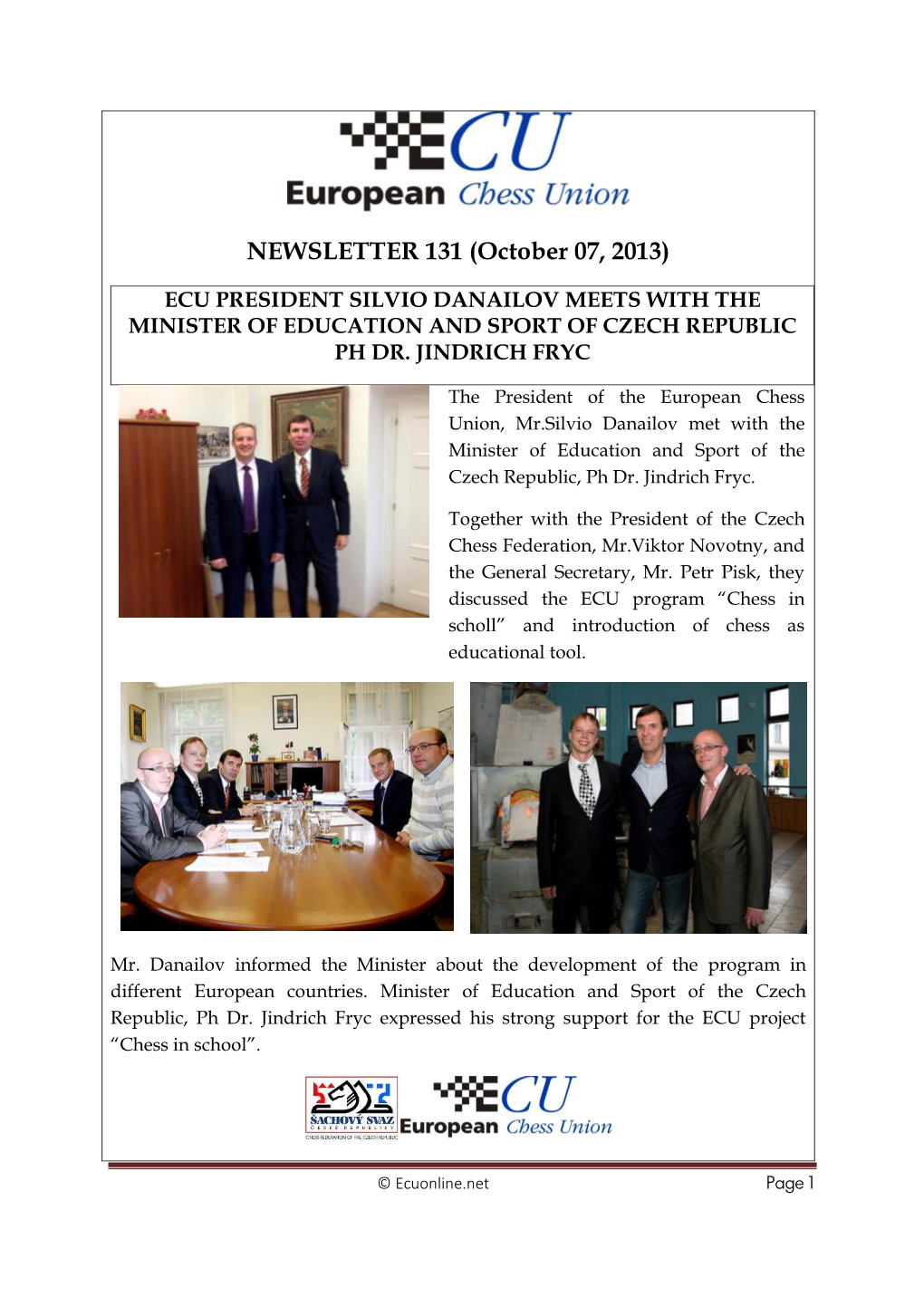 NEWSLETTER 131 (October 07, 2013)