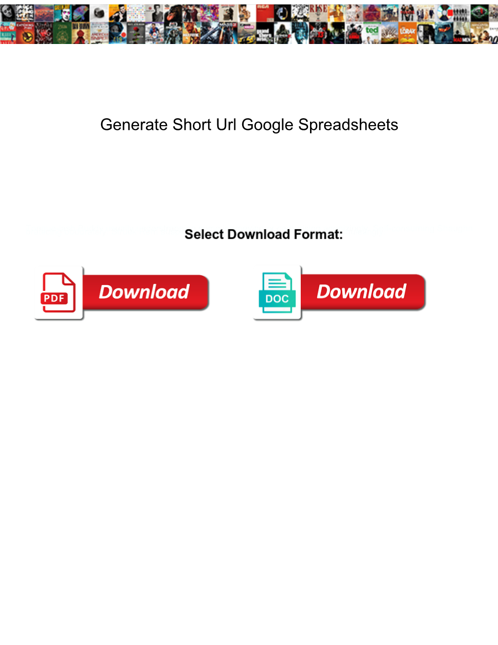 Generate Short Url Google Spreadsheets