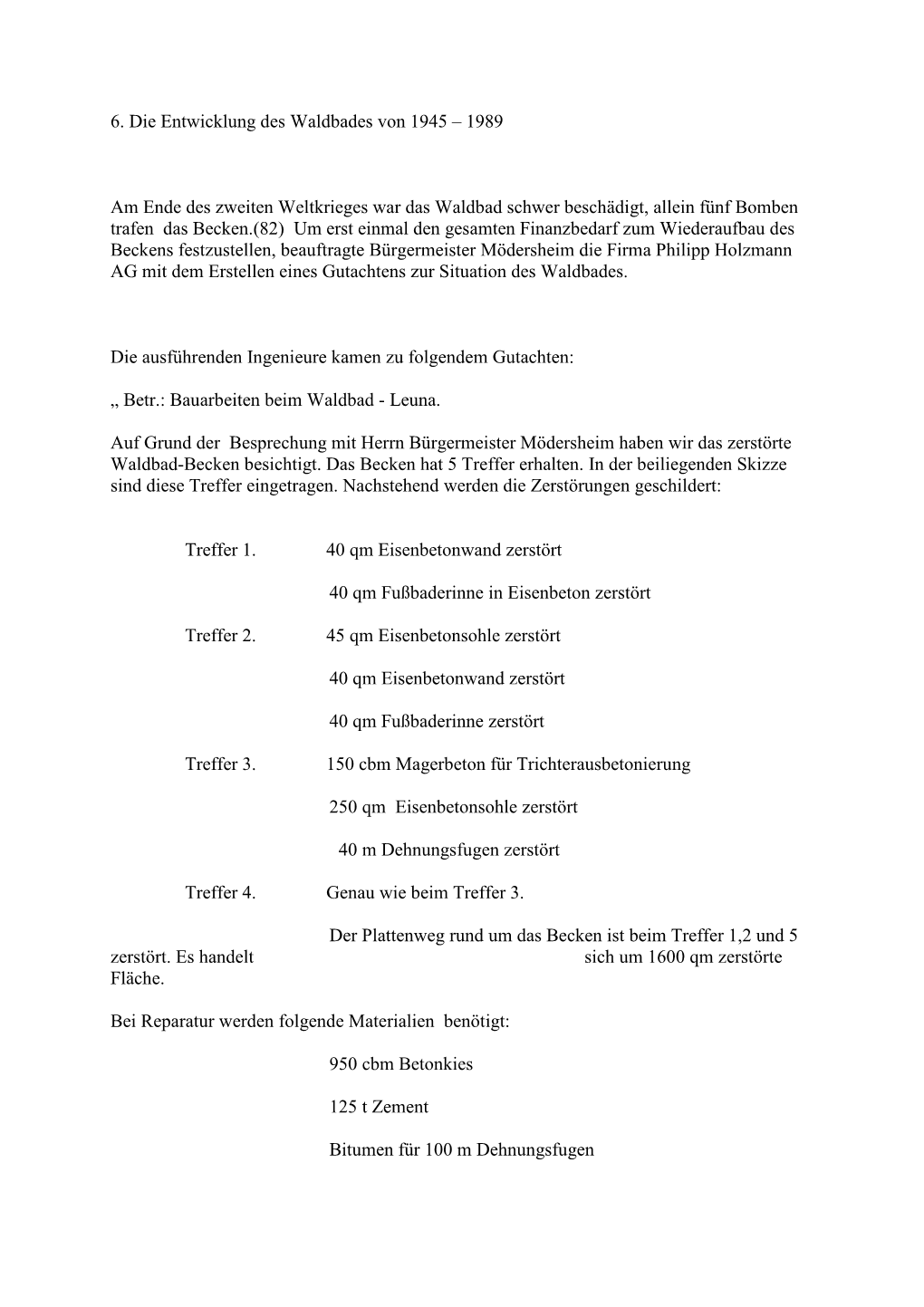 6. Die Entwicklung Des Waldbades Von 1945 – 1989