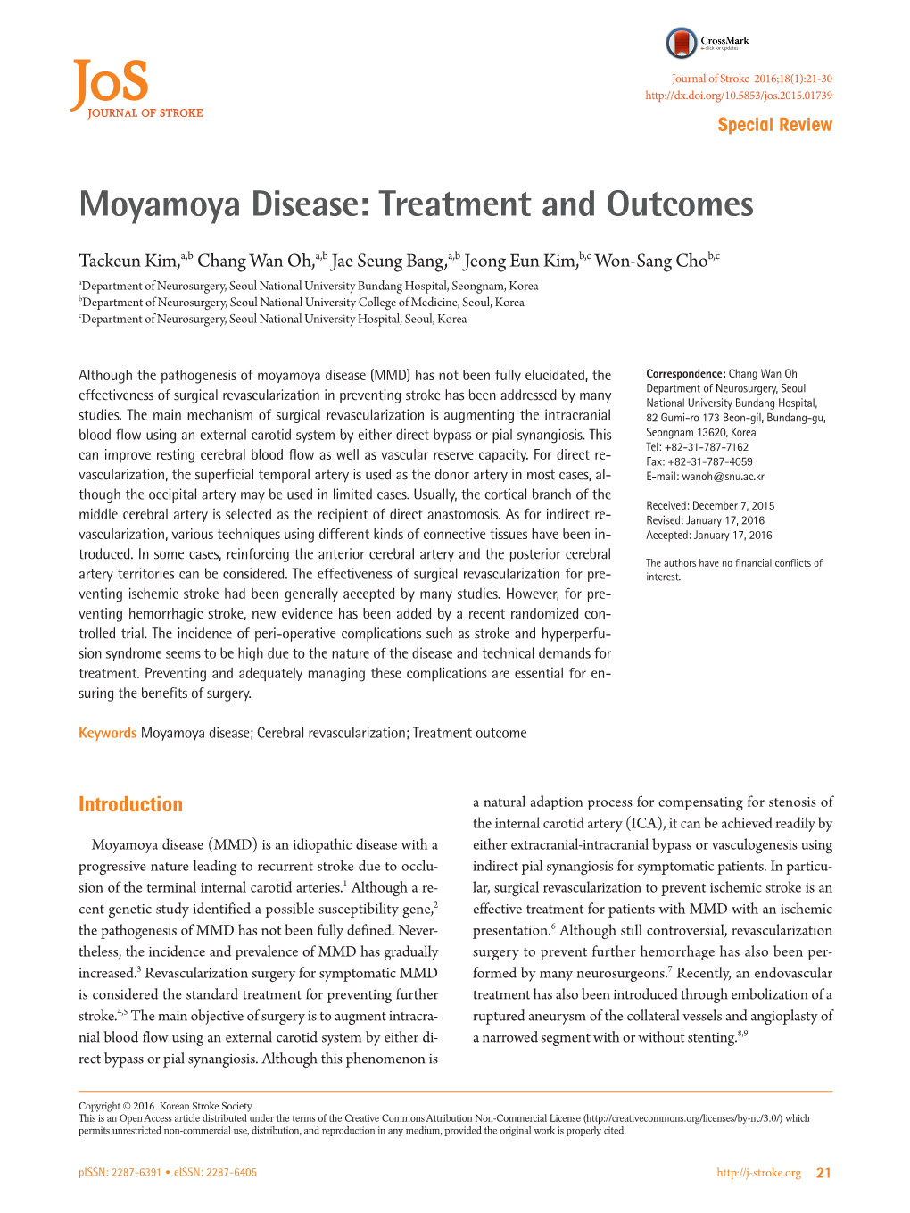 Moyamoya Disease: Treatment and Outcomes