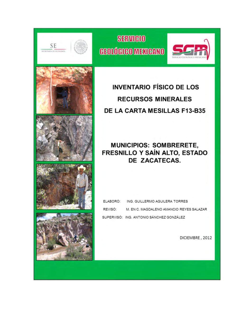 SERVICIO GEOLÓGICO MEXICANO Carta Inventario-Minero Mesillas
