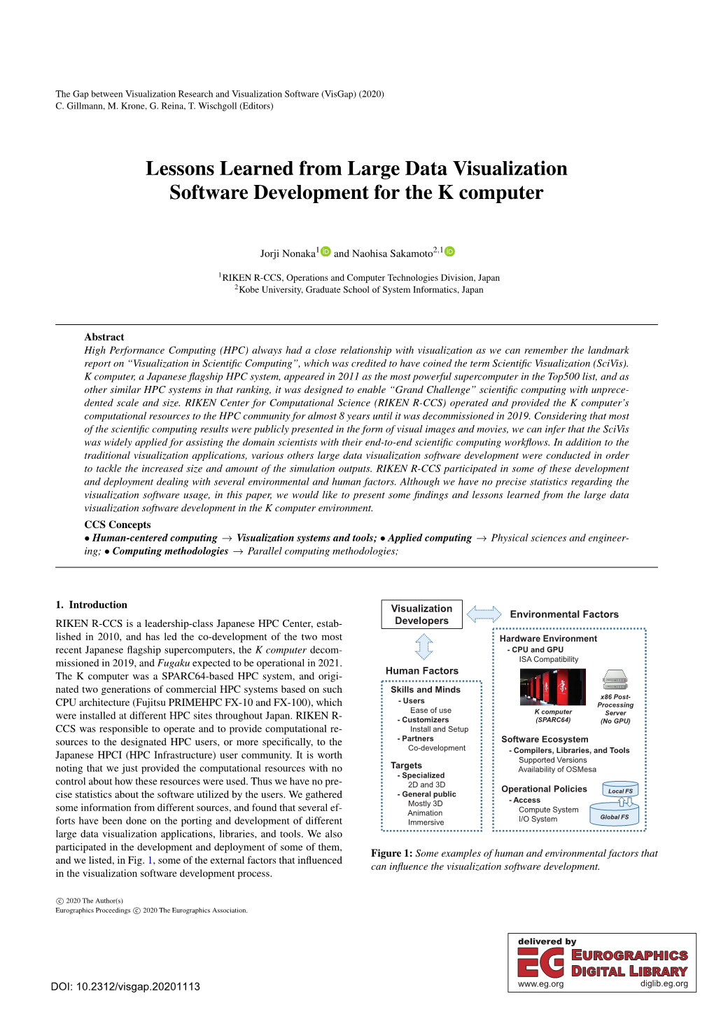 K Computer Visualization Software Development