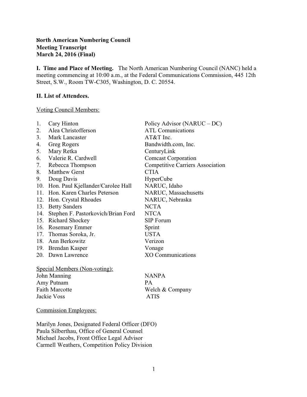 North American Numbering Council s2