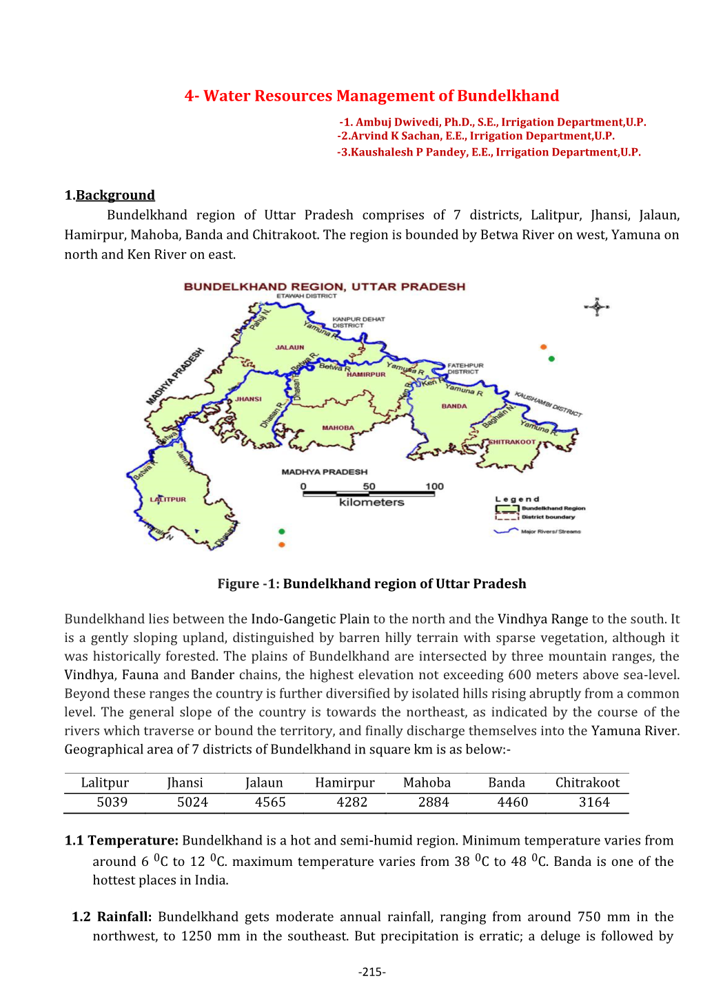 4- Water Resources Management of Bundelkhand