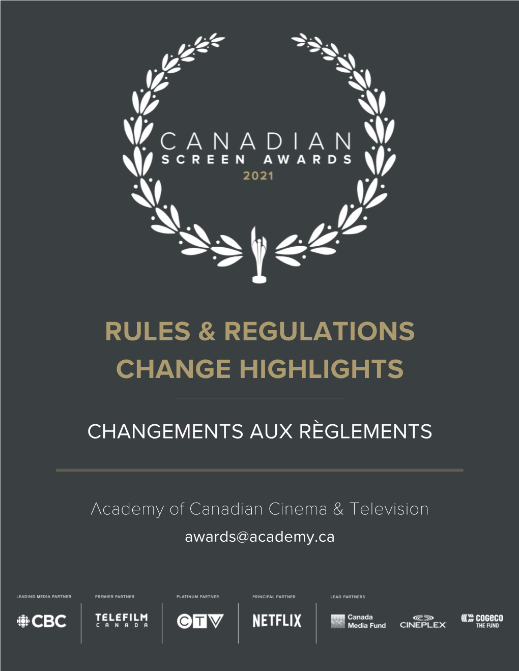 2021 Rules & Regulations Change Highlights