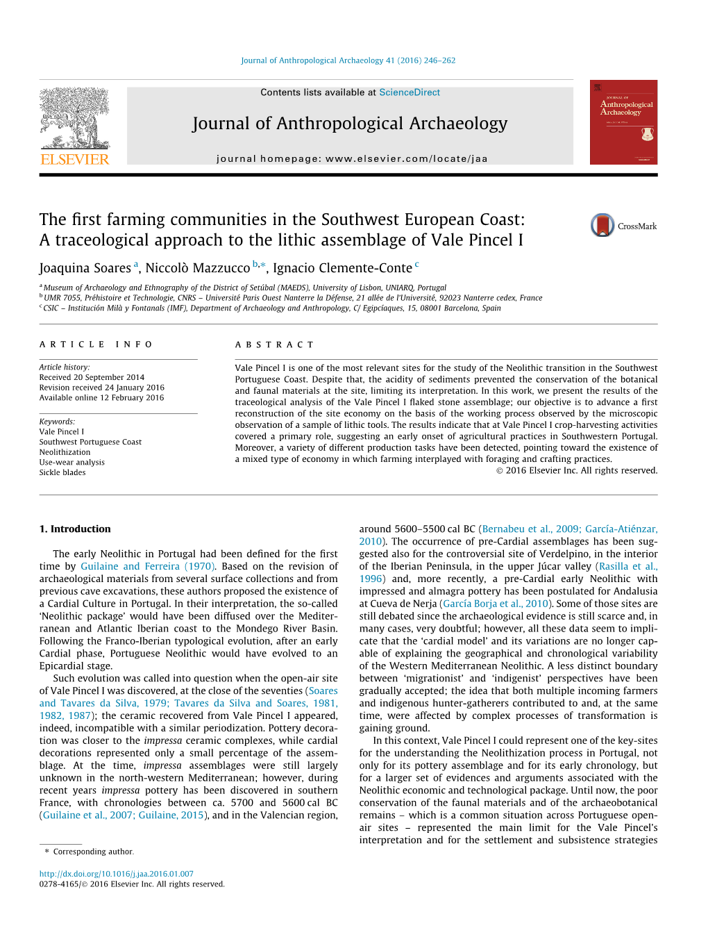 A Traceological Approach to the Lithic Assemblage of Vale Pincel