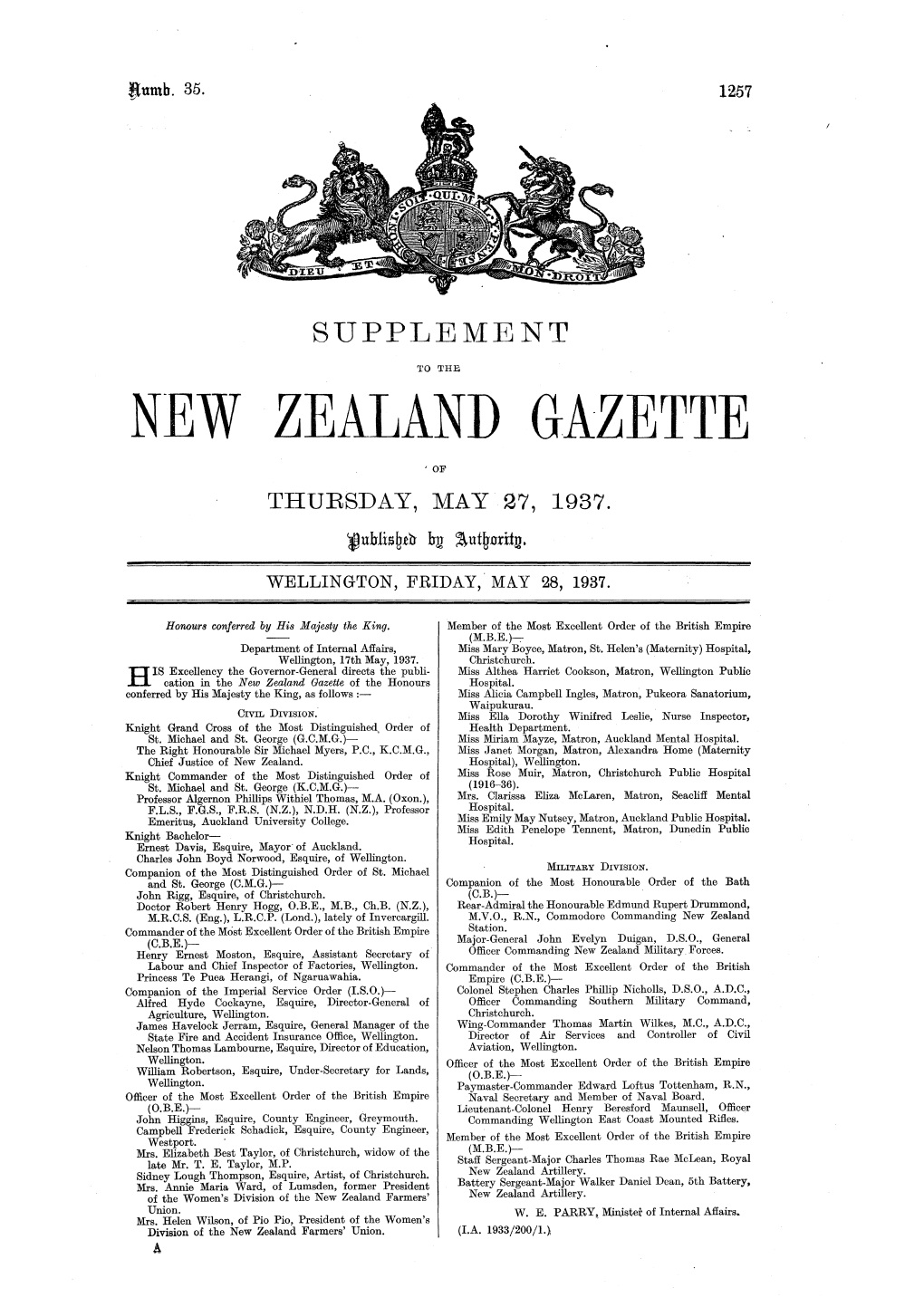 New Zealand Gazette