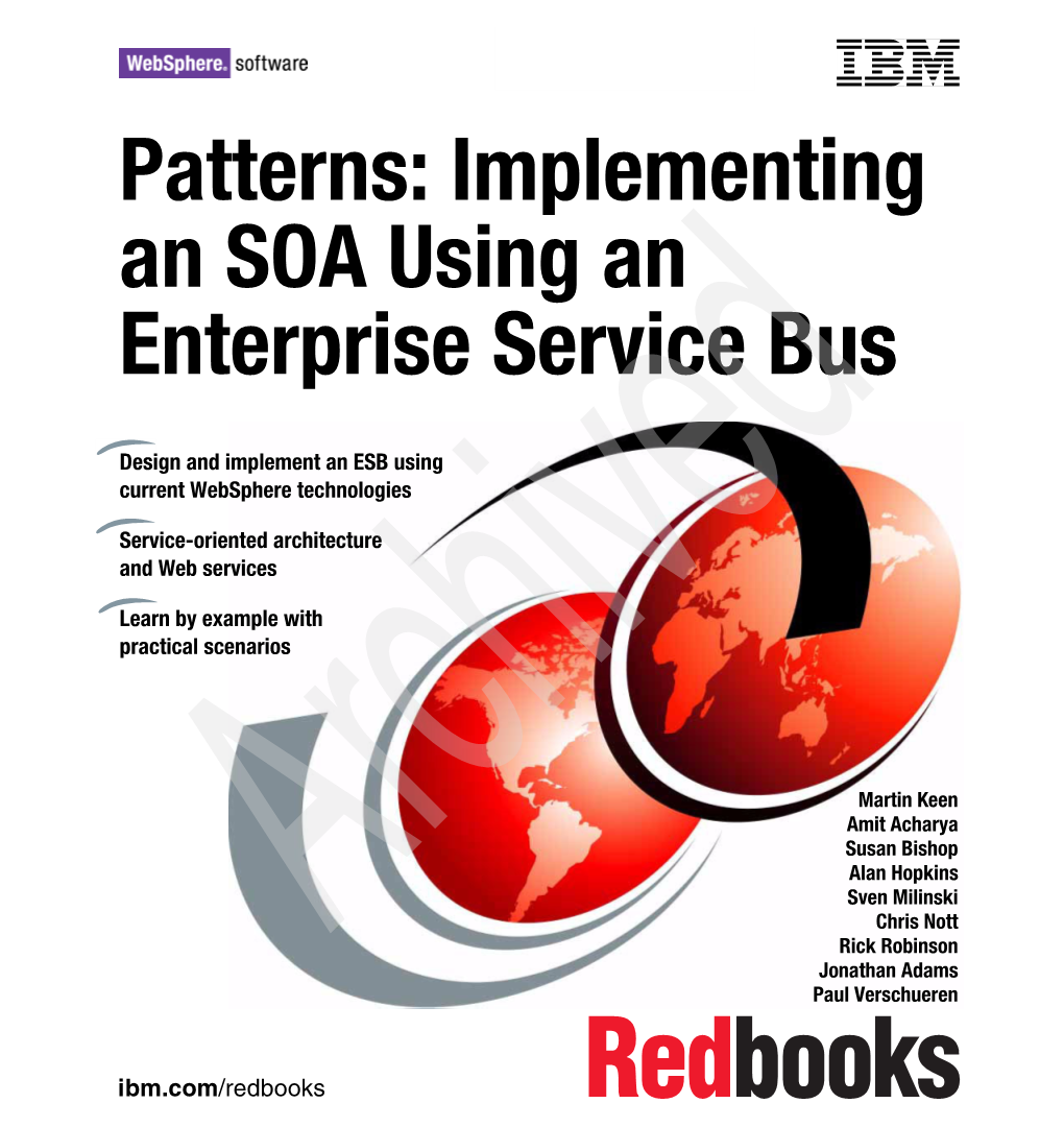 Patterns: Implementing an SOA Using an Enterprise Service Busus