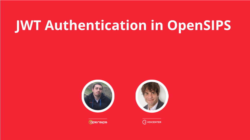 JWT Authentication in Opensips About Me