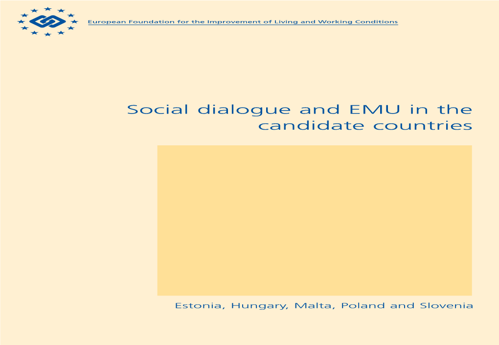 Social Dialogue and EMU in the Candidate Countries