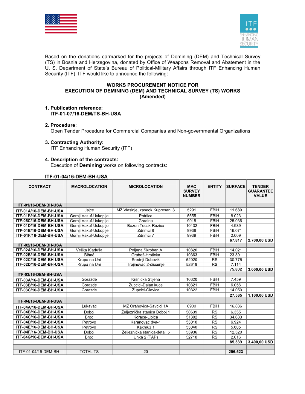 Itf-01-07/16-Dem/Ts-Bh-Usa