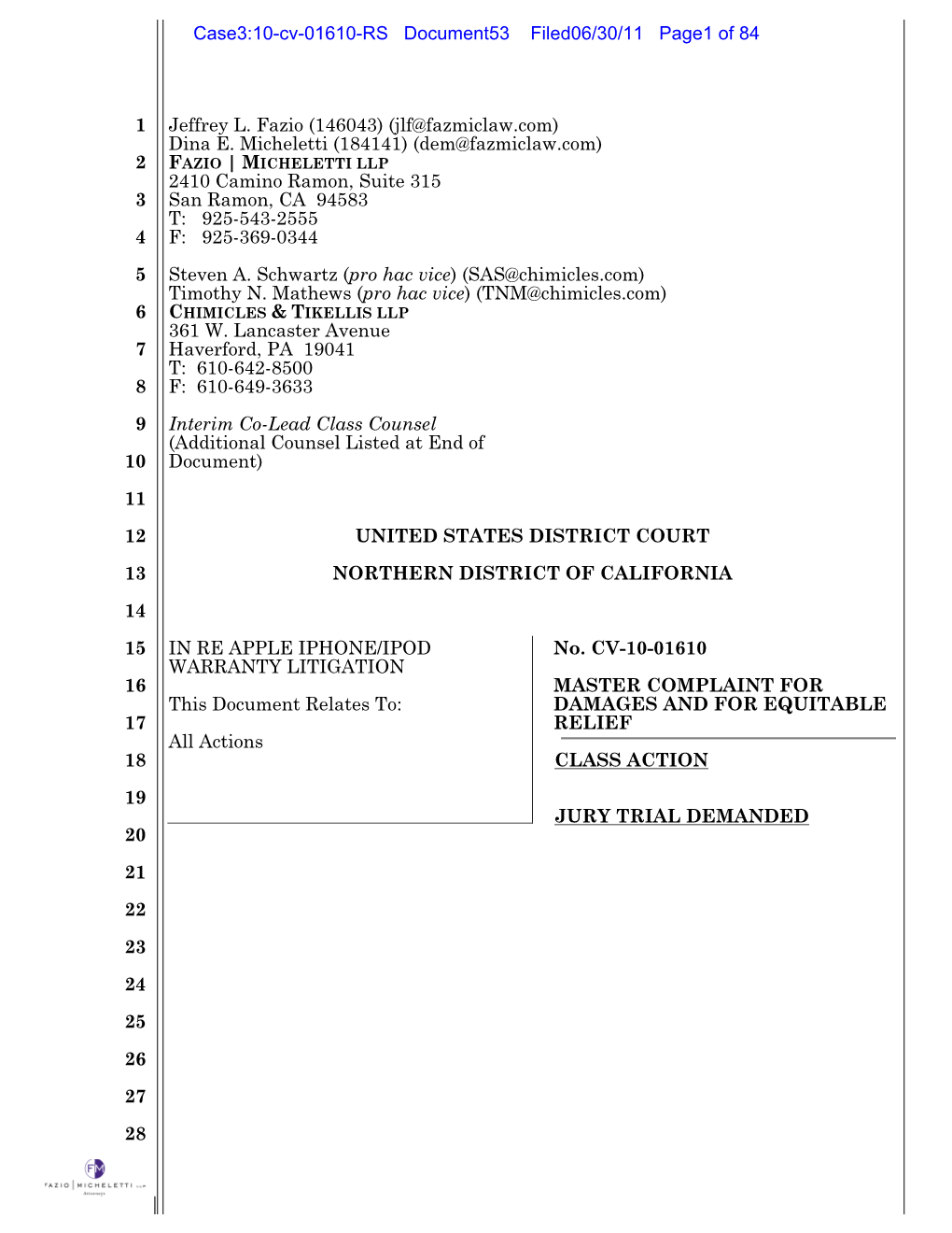 Case3:10-Cv-01610-RS Document53 Filed06/30/11 Page1 of 84