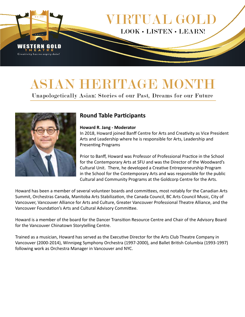 Virtual Gold Asian Heritage Month