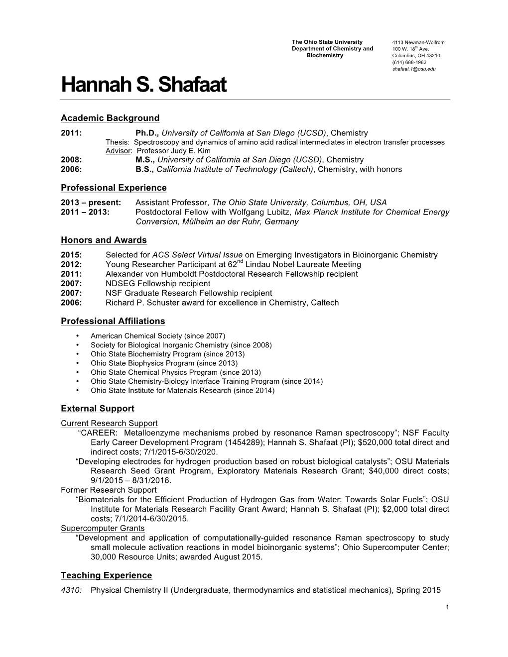 Hannah S. Shafaat