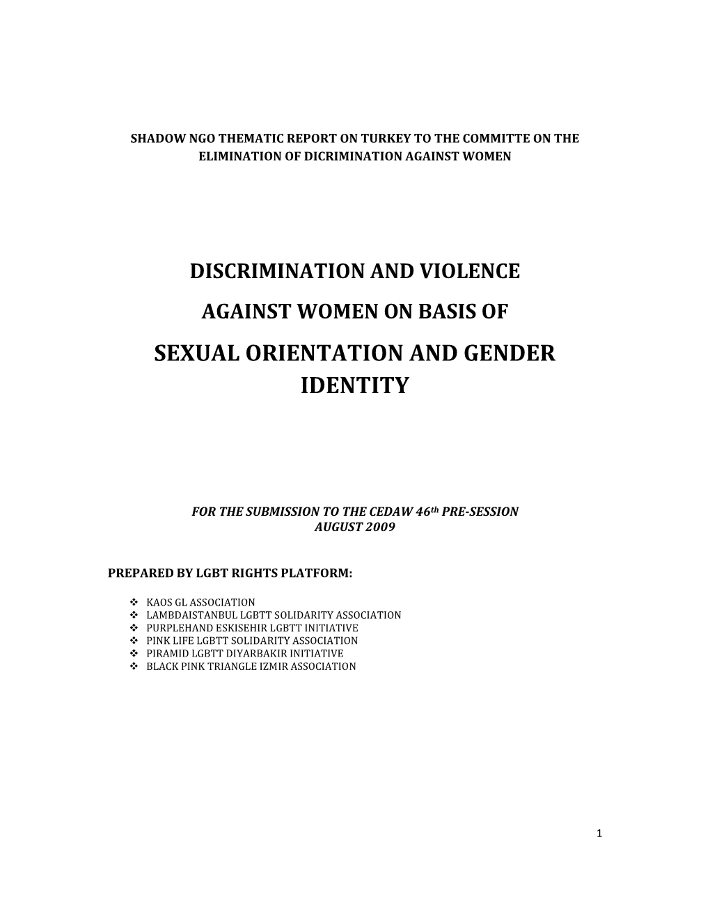 Sexual Orientation and Gender Identity