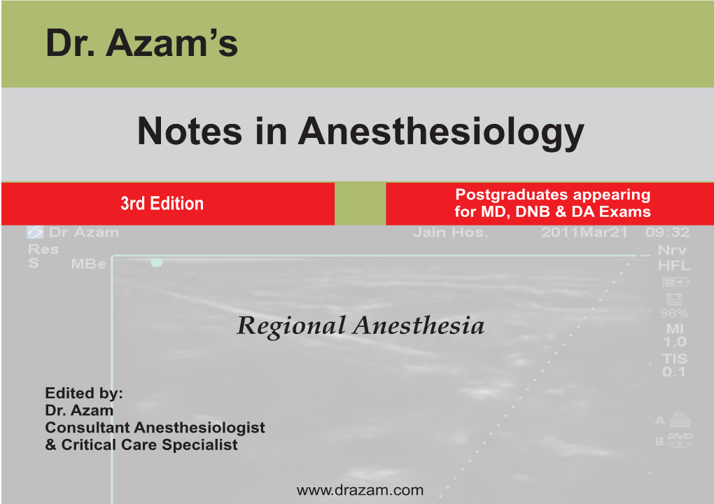 Regional Anesthesia