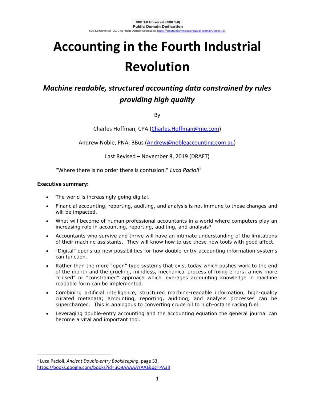 Accounting in the Fourth Industrial Revolution