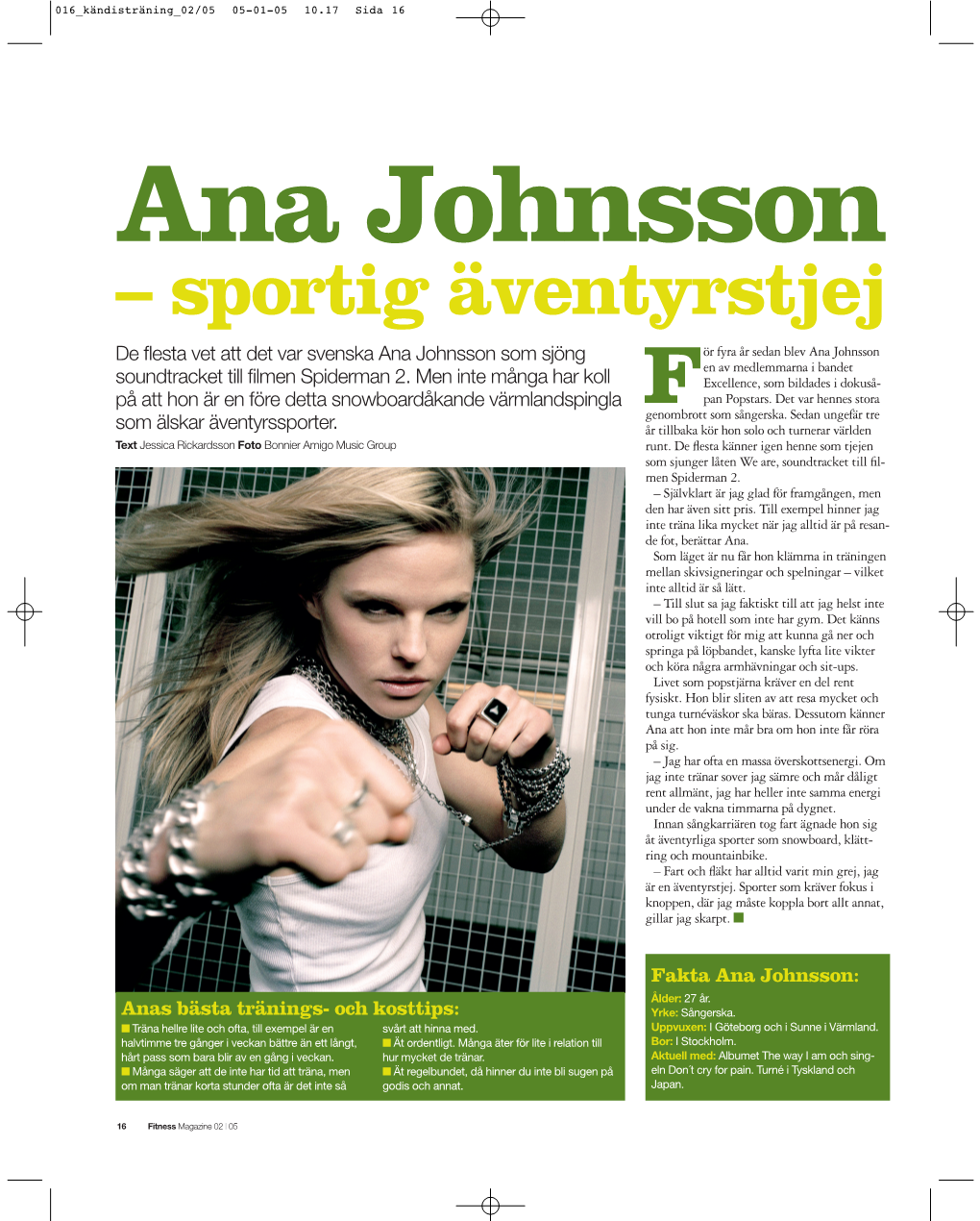 Ana Johnsson – Sportig Äventyrstjej